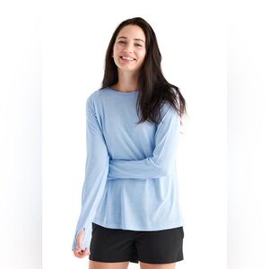 ❤️ Free Fly Women's Bamboo Lightweight Long Sleeve II in Clear Sky ❤️